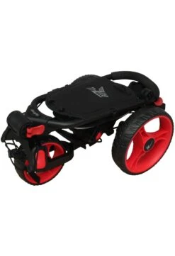 Axglo TriLite 3 Wheel Golf Trolley | Black/Red -Outlet Push Golf Pro Store Axglo TriLite Wheel Golf Trolley Black Red 40