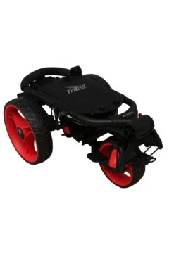 Axglo TriLite 3 Wheel Golf Trolley | Black/Red -Outlet Push Golf Pro Store Axglo TriLite Wheel Golf Trolley Black Red 65