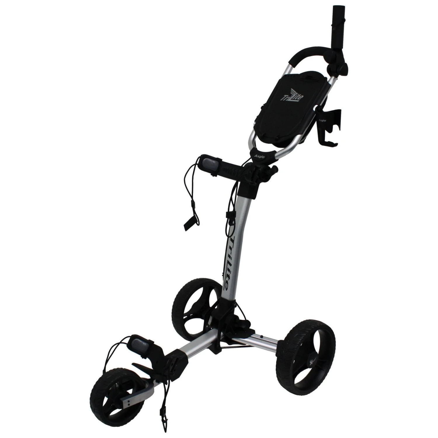 Axglo TriLite 3 Wheel Golf Trolley | Silver/Black 3 Axglo TriLite 3 Wheel Golf Trolley | Silver/Black