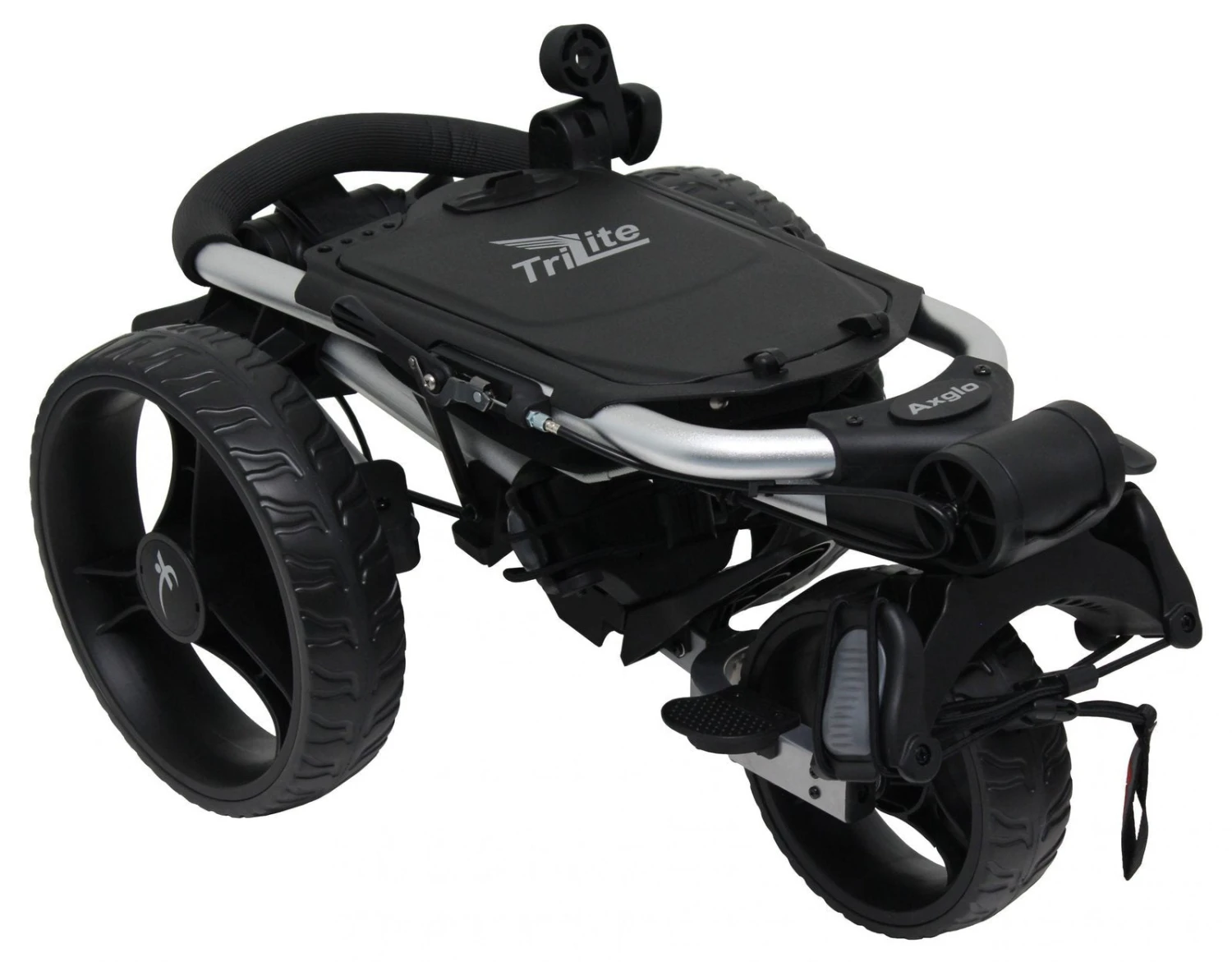 Axglo TriLite 3 Wheel Golf Trolley | Silver/Black 4 Axglo TriLite 3 Wheel Golf Trolley | Silver/Black - Image 2
