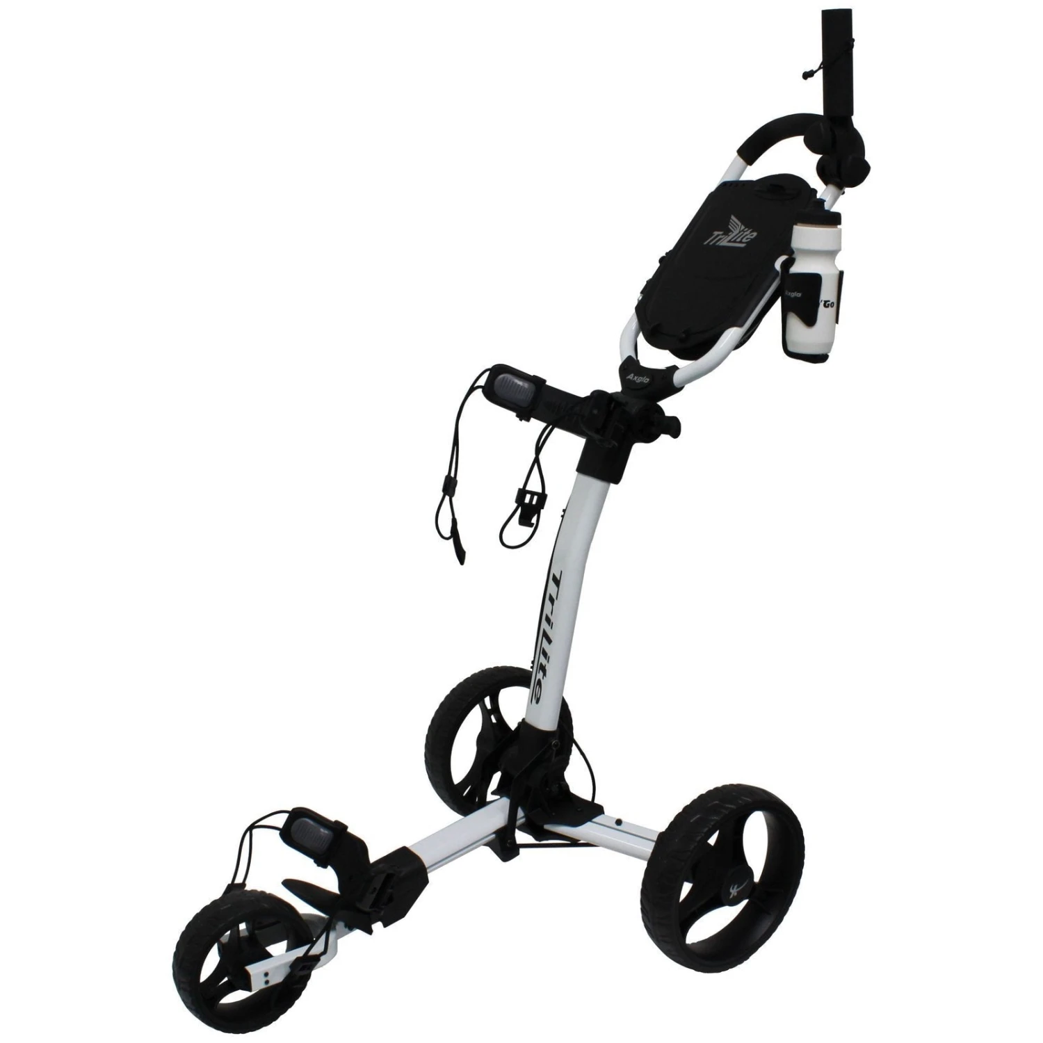 Axglo TriLite 3 Wheel Golf Trolley | White/Black 3 Axglo TriLite 3 Wheel Golf Trolley | White/Black