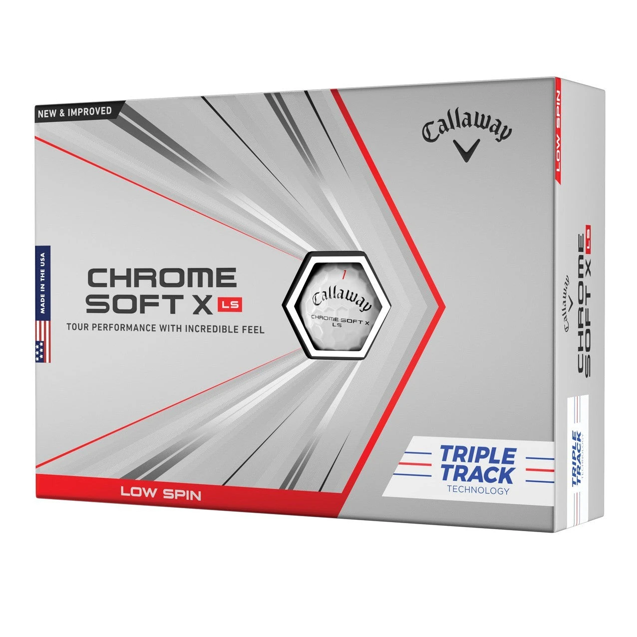 Callaway Chrome Soft X LS Triple Track Golf Balls | White 3 Callaway Chrome Soft X LS Triple Track Golf Balls | White