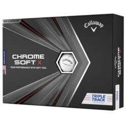 Callaway Chrome X Soft Triple Track Golf Balls | White