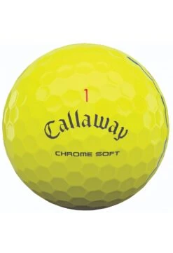 Callaway 2021 Chrome Soft Triple Track Golf Balls | Yellow -Outlet Push Golf Pro Store Callaway Chrome Soft Triple Track Golf Balls Yellow 130