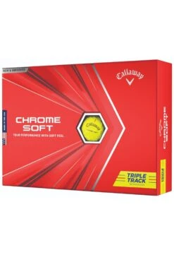 Callaway 2021 Chrome Soft Triple Track Golf Balls | Yellow -Outlet Push Golf Pro Store Callaway Chrome Soft Triple Track Golf Balls Yellow 178