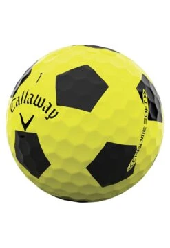 Callaway Chrome Soft Truvis Golf Balls | Yellow/Black -Outlet Push Golf Pro Store Callaway Chrome Soft Truvis Golf Balls Yellow 154