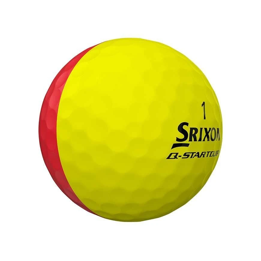 Srixon Q Star Tour Golf Balls Divide Yellow/Red 4 Srixon Q Star Tour Golf Balls Divide Yellow/Red - Image 2