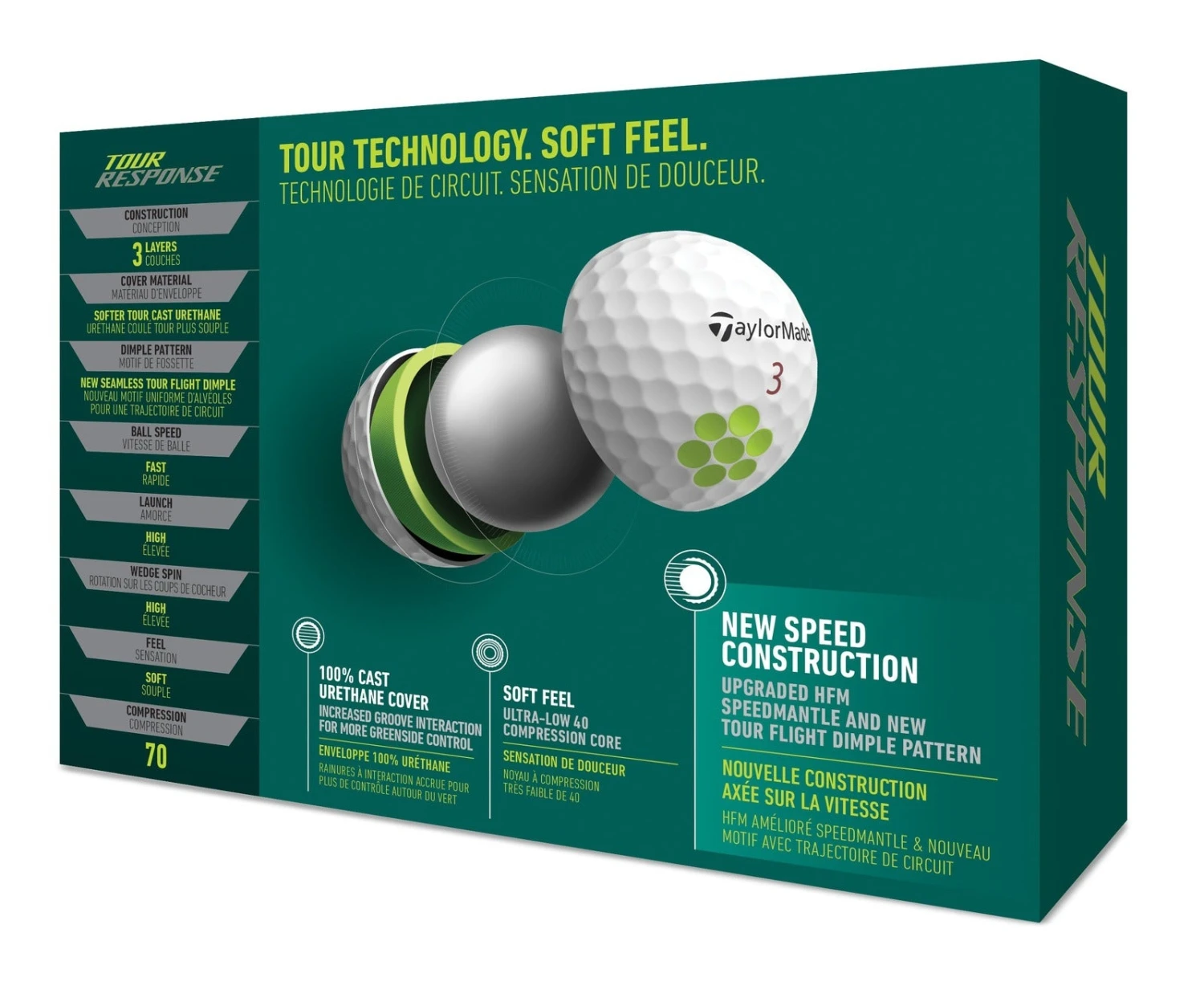 TaylorMade Tour Response Golf Balls | White 5 TaylorMade Tour Response Golf Balls | White - Image 3