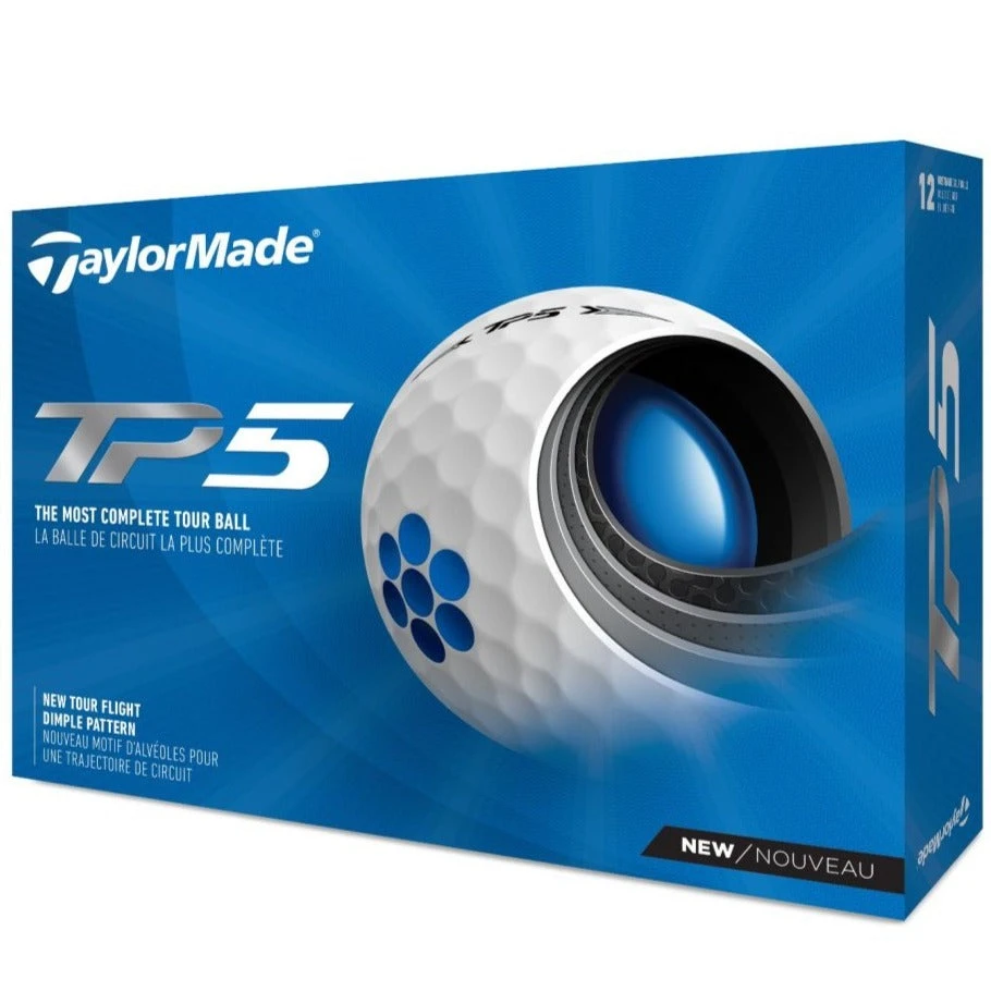 TaylorMade TP5 Golf Balls | White 3 TaylorMade TP5 Golf Balls | White